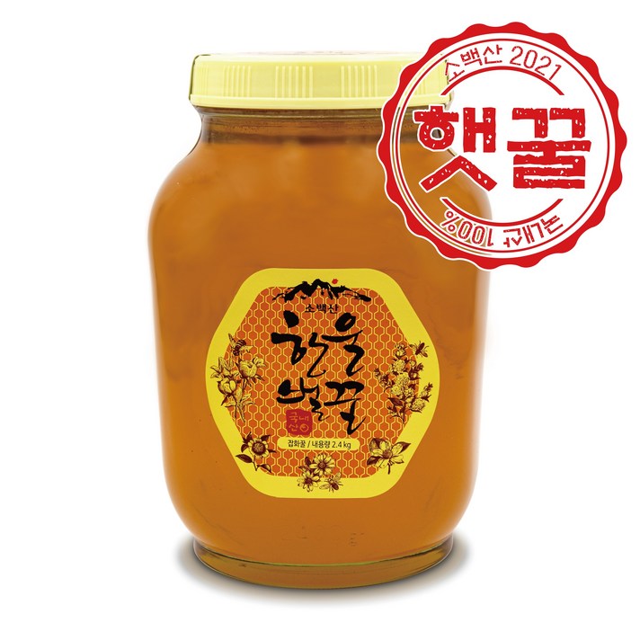 소백산 한울벌꿀 국내산 잡화꿀 사양벌꿀 2.4kg, 기본포장 2.4kg, 1개