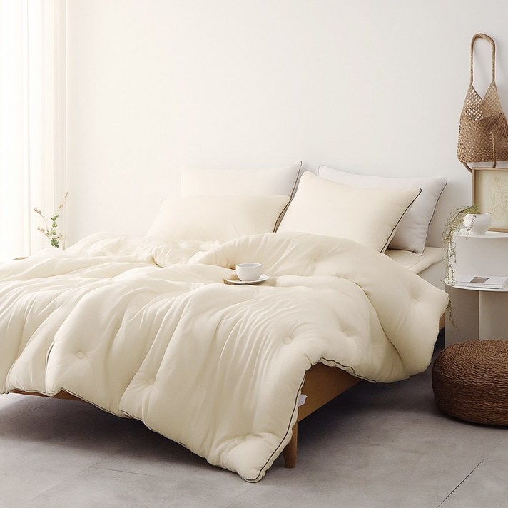 국내제조 띵스룸 크림슈 텐셀모달100 항진드기 향균 옥수수솜 이불세트