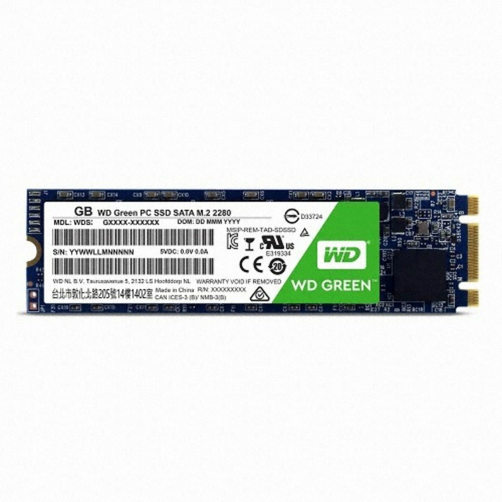 웨스턴디지털 정품 WD Green M.2 2280 480GB TLC