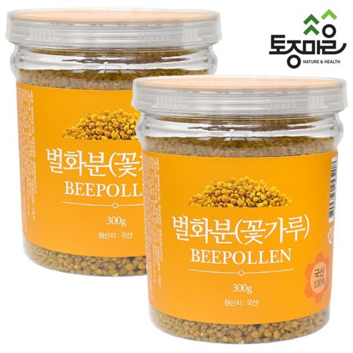 [토종마을]국산 벌화분[꽃가루] 300g X 2개, 상세설명 참조, 없음