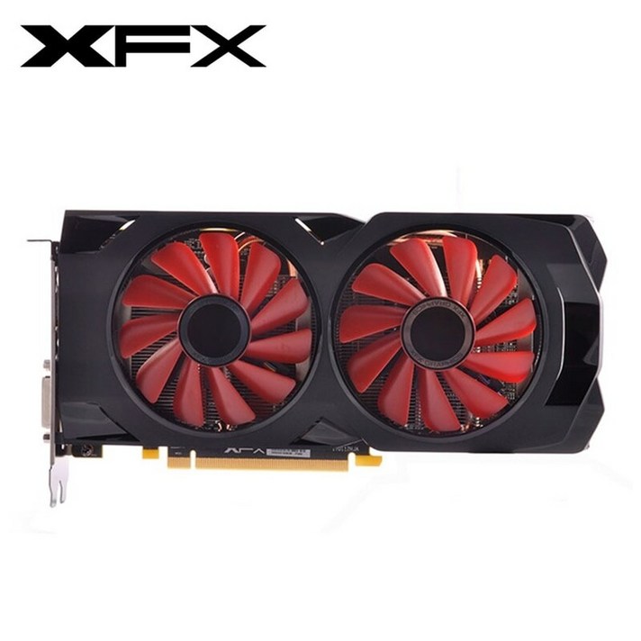 XFX RX 570 4GB 비디오 스크린 카드 GPU AMD Radeon RX570 4GB 그래픽 카드 PUBG 컴퓨터 게임지도 HDMI PCI E X16 광업 없음|그래픽 카, 1개, 단일, 단일