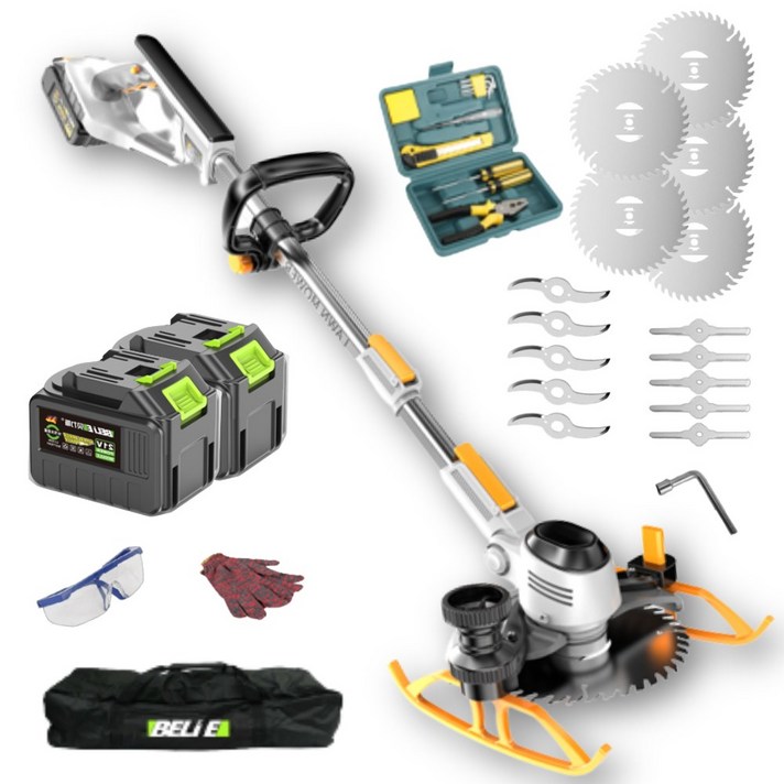 CCEDA 독일기술 초강력 충전식 무선 예초기 초경량 전기 전동 제초기, [고급형] 198800mAh 1+1 (디스플레이 X)