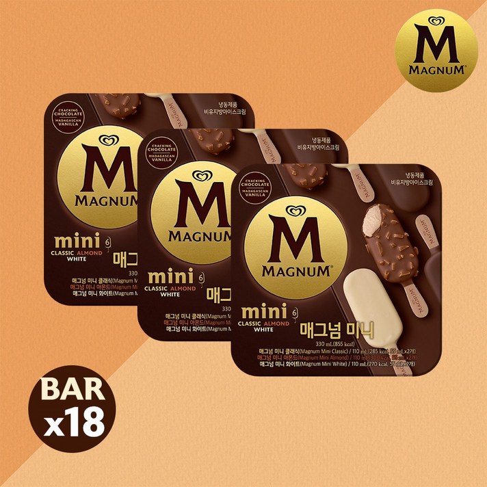 매그넘 미니팩 55mlx18개, 18개, 55ml