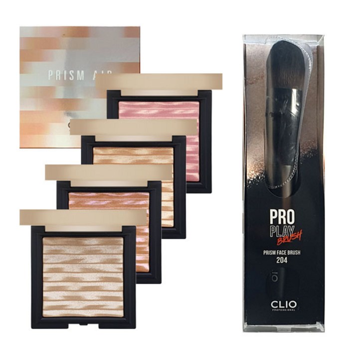 클리오 프리즘 에어 하이라이터 +클리오 프리즘 브러쉬, 프리즘에어 하이라이터+클리오 브러쉬, 01 골드 쉬어