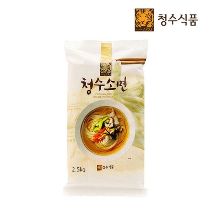 [청수식품] 청수 소면 25인분(봉지) 2.5kg x 1봉, 단품