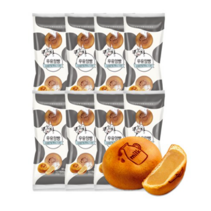 화과방 목장우유로 만든 우유앙빵 3p, 69g, 60개입