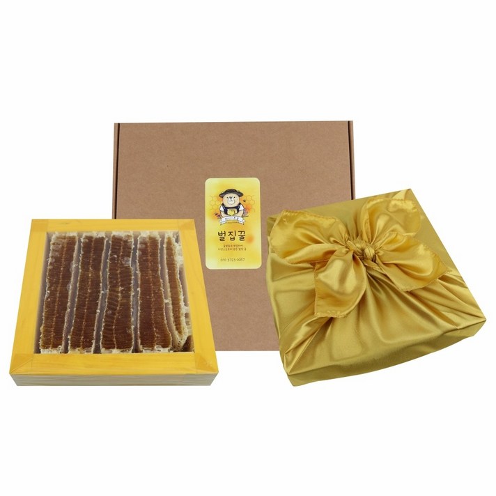 허니브로 벌집꿀 보자기 선물세트 벌꿀집 1.8kg, 단품