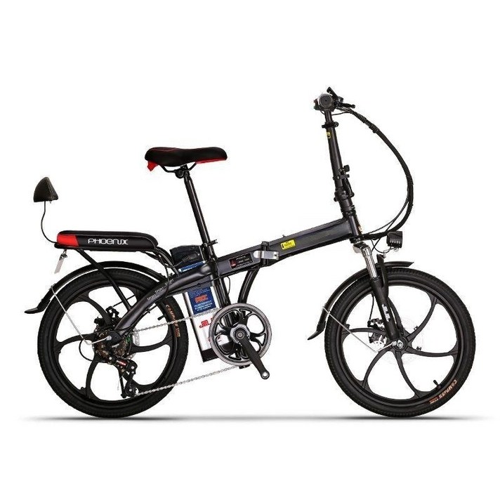 MONTHERIA 전기자전거 접이식 탄소강 48V 전동자전거 B918-125, 15AH-35KM, 블랙B