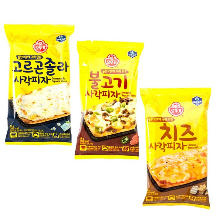 오뚜기 불고기 치즈 고르곤졸라 사각피자, 옵션2. 치즈 사각피자 88g