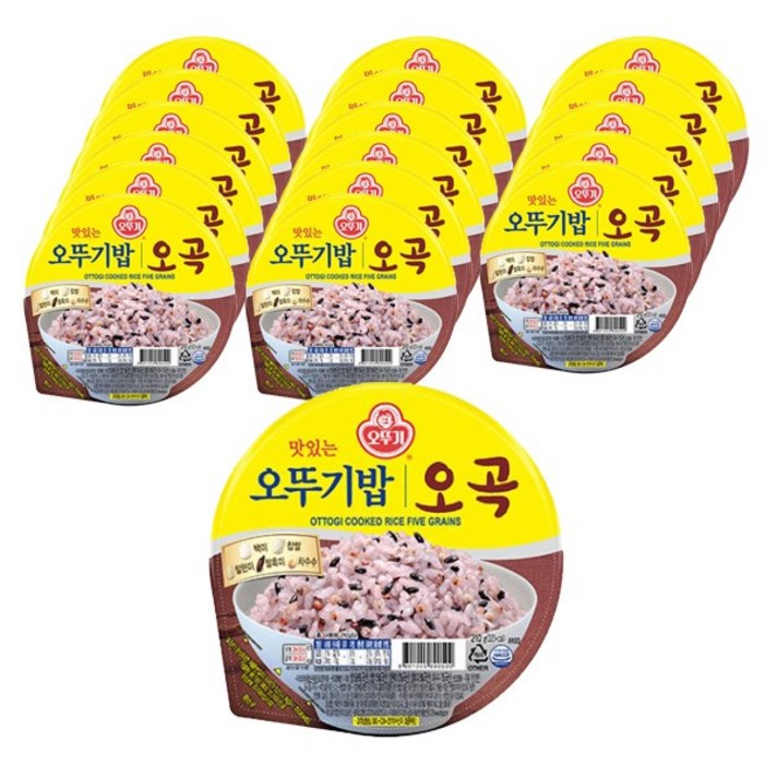 맛있는 오뚜기밥 오곡, 210g, 18개