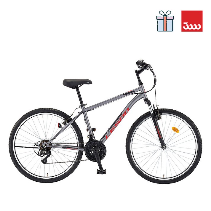 (바이크7) 2023 삼천리 태풍 SF 26인치 100% 완조립 자전거 서스펜션 포크 21단 레스포 MTB 산악용 컴포트 산악자전거, 다크 실버 (무광)