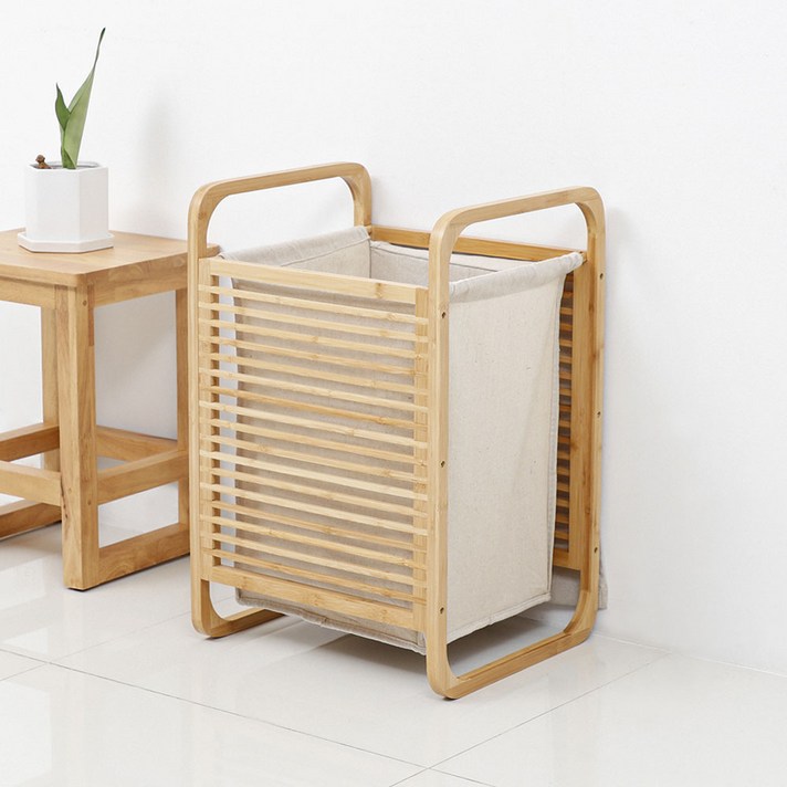 바네스데코 대나무 햄퍼 빨래바구니, 단품