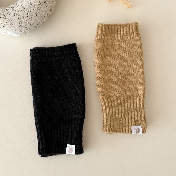 우드피카 무지 숏 니트 핸드워머 2개 1세트