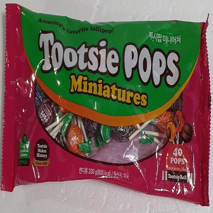 (맛나)투시팝미니어쳐 200G(40입), 1개, 200g