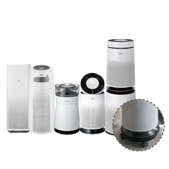 마이플랜트 LG퓨리케어 AS199시리즈 이동식 공기청정기 받침대, 블랙