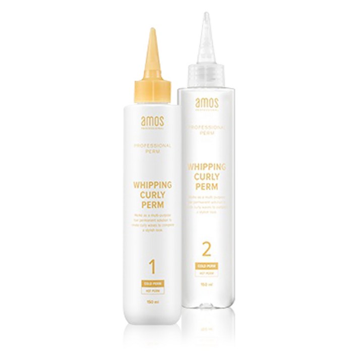  아모스프로페셔널 휘핑 컬리 펌 1제 150ml + 2제 150ml, 1세트 