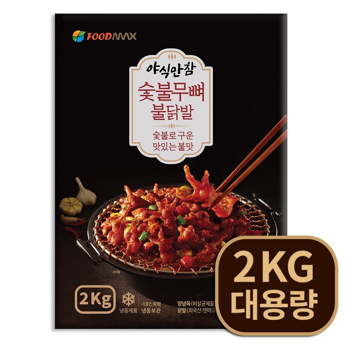  야식만참 숯불무뼈불닭발 2Kg, 1개 