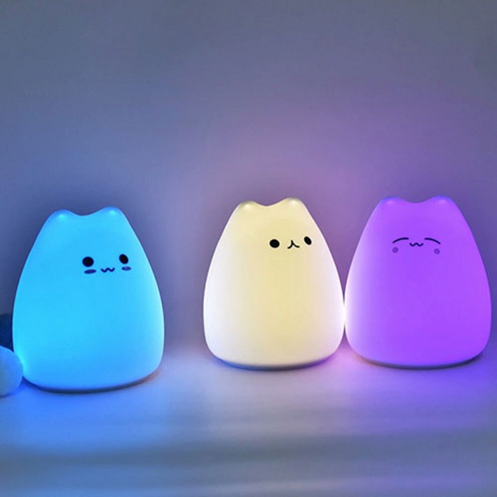 
                                                        실리콘 LED 아기 고양이 무드등, 파파냥
                                                    