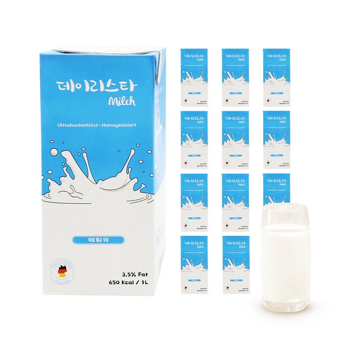 데이리스타 밀쉬 멸균우유, 1L, 12개