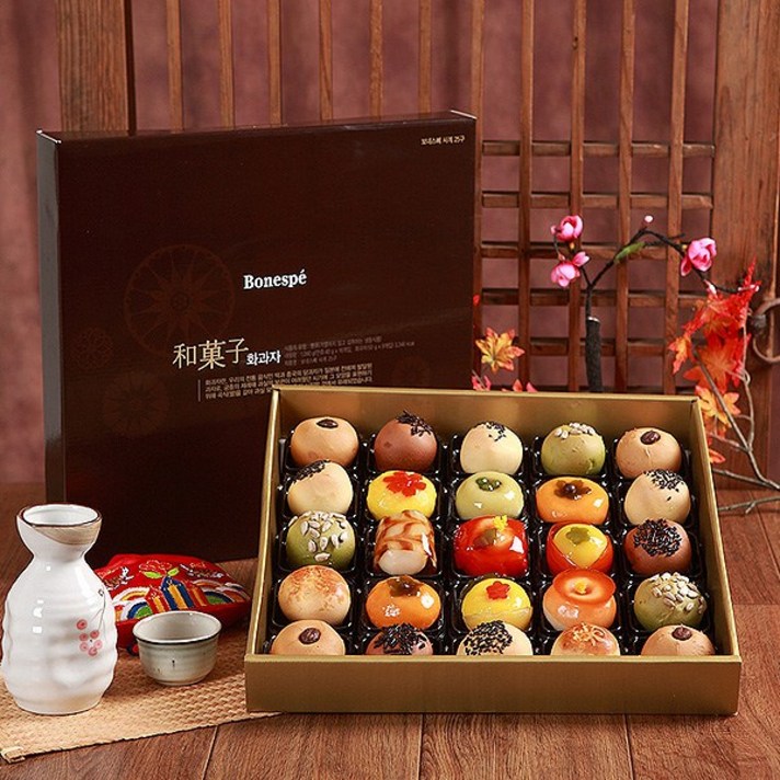 롯데 보네스뻬 특5호 25구 화과자(화과자9구*만쥬16구)