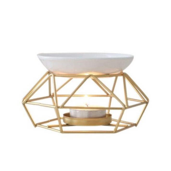 MEO 아로마 테라피 오일 버너 캔들 받침, 골드