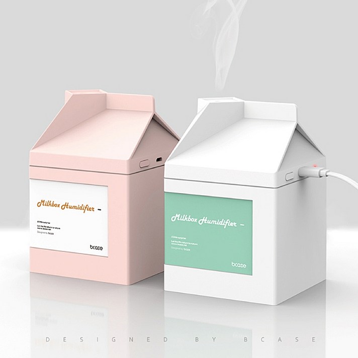 BCASE 밀크박스 미니 가습기, 딸기우유+추가구입 전용필터2개입