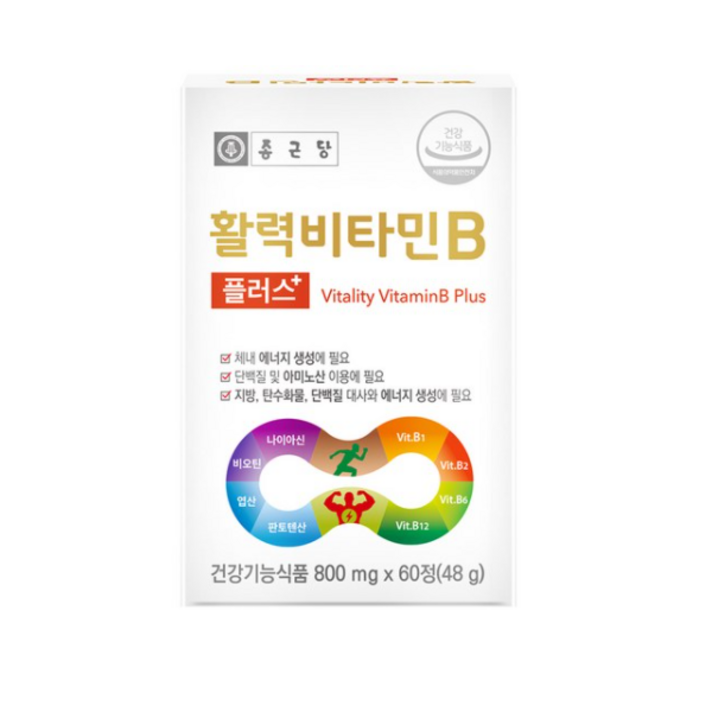 종근당 활력 비타민B 플러스, 60정, 3개