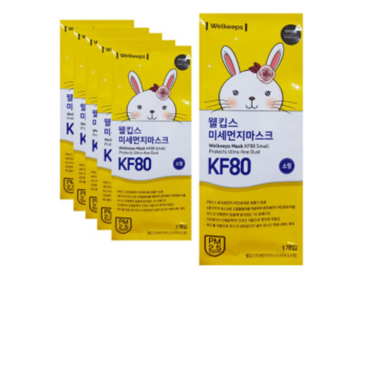 웰킵스 미세먼지황사마스크 소형 KF80, 30개입, 2개, 백색