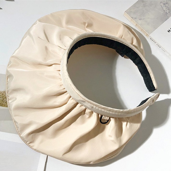 빅웨이브썬캡 여성 모자 썬캡 여름 자외선차단 패션 햇빛가리개 골프 등산 접이식 포니테일 쿨캡 썸머