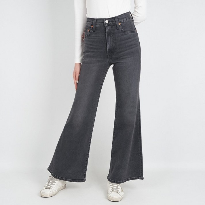 리바이스 여성 청바지 립케이지 벨 부츠컷 블랙 A75030000