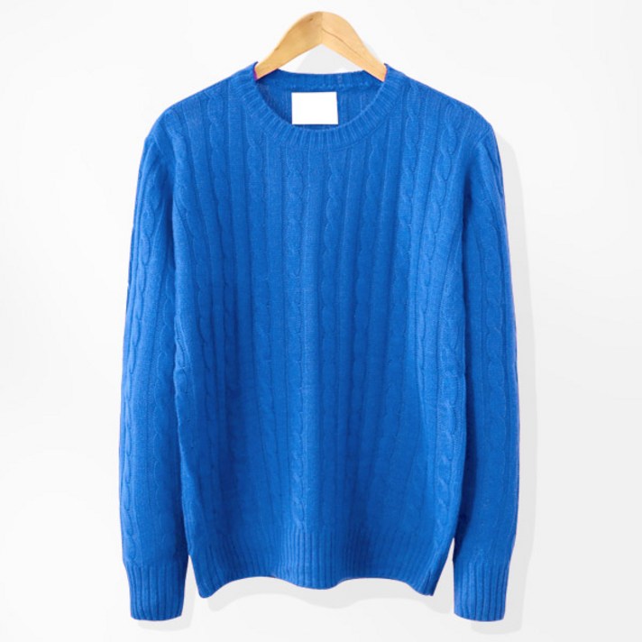 제이에이치스타일 남성용 꽈베기 라운드 니트