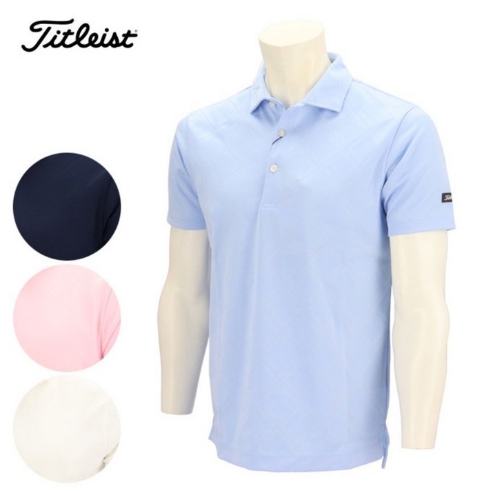 [나그네골프] 타이틀리스트 TSMC2014 반팔 카라티 칼라 티셔츠 체크 무늬 남성용