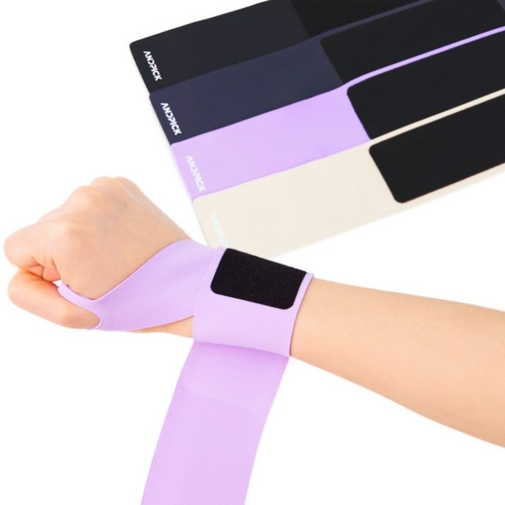 앤드픽 1mm 얇은손목보호대 국내제작 손목아대 손보호대 테이핑, 그레이(챠콜)
