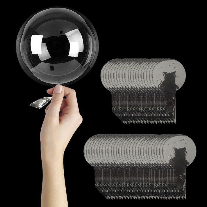 50 개 8 인치  12 인치  18 인치  20 인치 보보 풍선, 투명 풍선, PVC 풍선 투명 거품 풍선, 투명 보보 풍선 DIY 웨딩 생일 크리스마스 실내 야외 파티 장