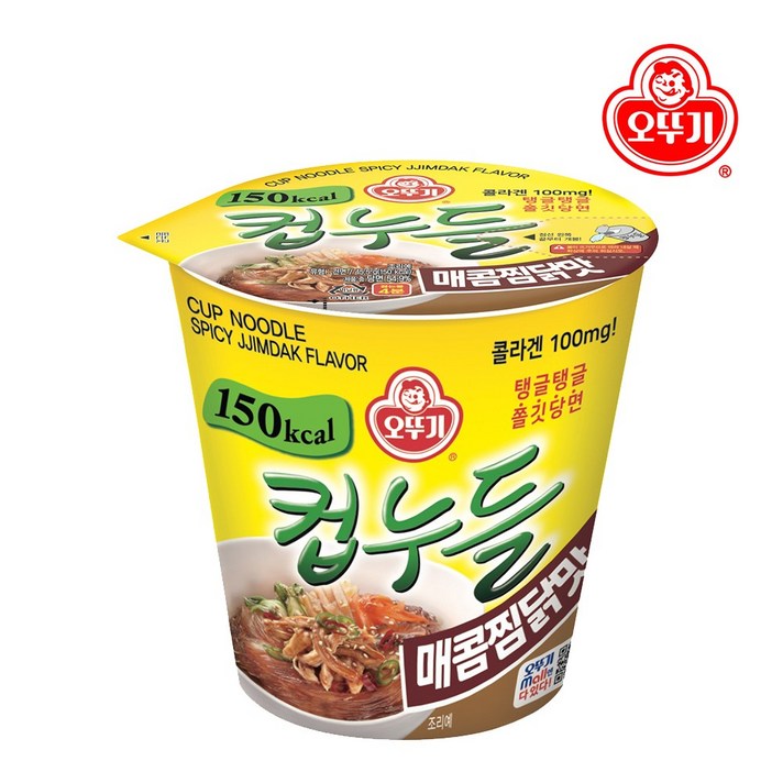 오뚜기 컵누들 매콤찜닭맛 45.5g, 8개
