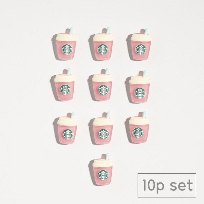  84x84 딸기라떼 냉장고 현관문 자석 마그네틱, 딸기라떼10p 