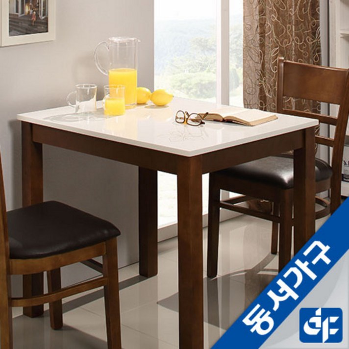 동서가구 케빈 2인용 하이그로시 식탁 테이블 의자 미포함 DF629504, 네추럴