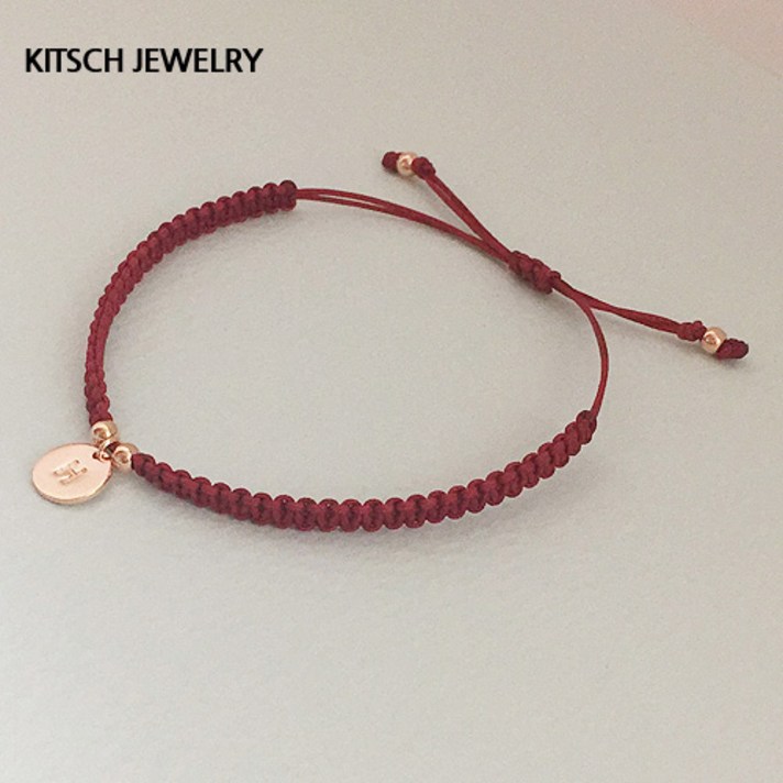 
                                                        키치쥬얼리 925 Silver 실버 이니셜 은 매듭팔찌 팔찌 실버팔찌
                                                    