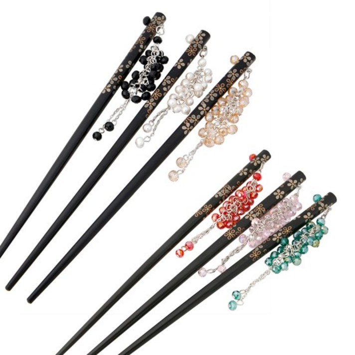 바이진주리본 열매 비녀