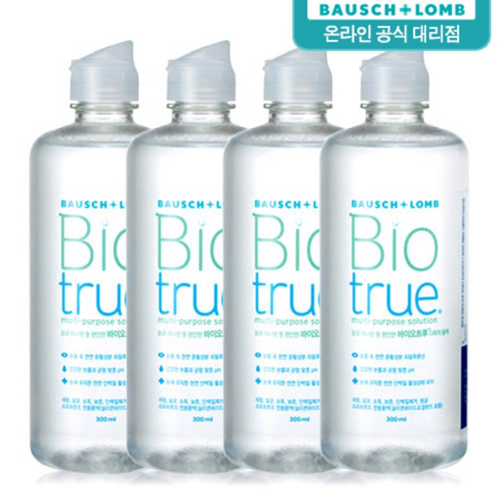 바슈롬 바이오트루 300mlx4 렌즈 세척액, 300ml, 4개