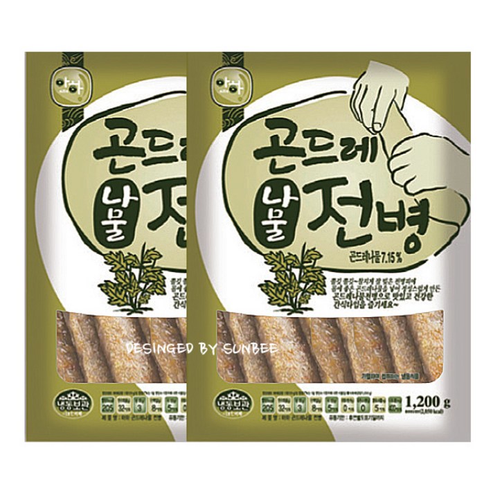 아하식품 아하곤드레나물전병 1.2Kg*2봉 총2.4Kg, 2개, 1.2Kg