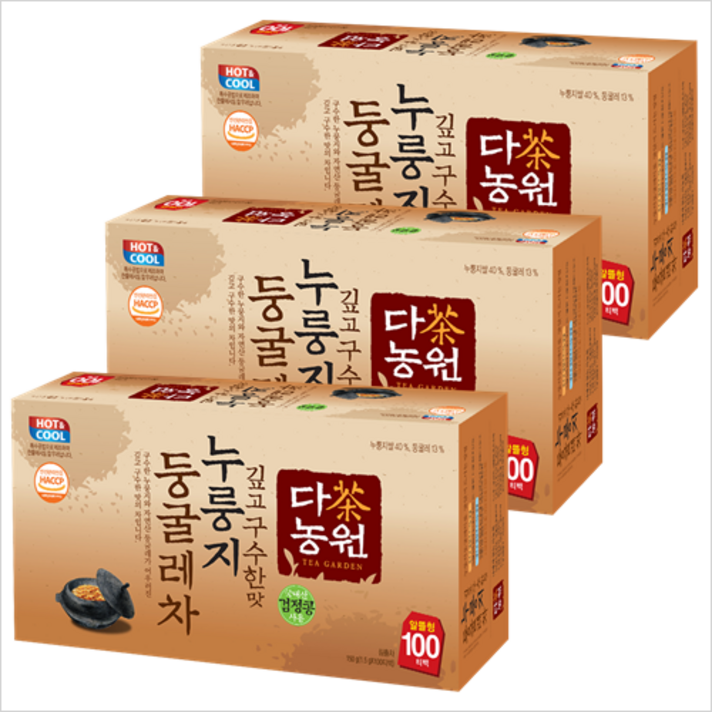 다농원 누룽지 둥굴레차, 150g, 3개