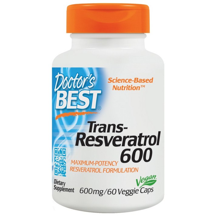 닥터스베스트 트랜스-레스베라트롤 600mg 베지 캡, 60개입, 1개