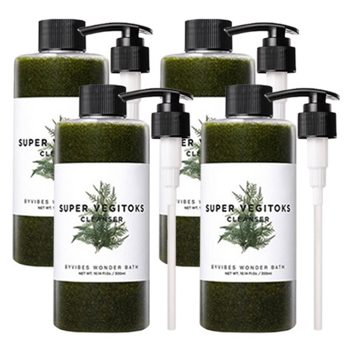 원더바스 슈퍼 베지톡스 클렌저 그린, 300ml, 4개