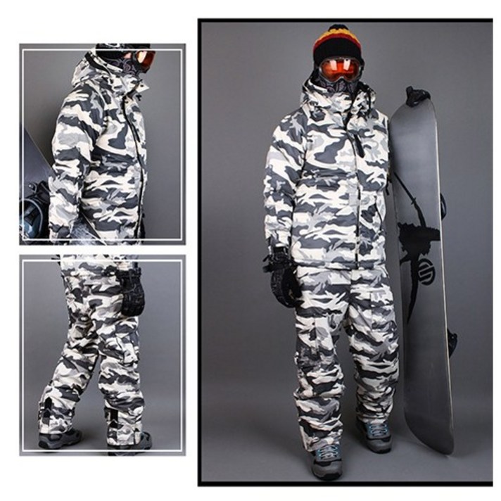 가우리 겨울 남성 보드복 KI 밀리터리 타입 스키/보드복 상하의 세트