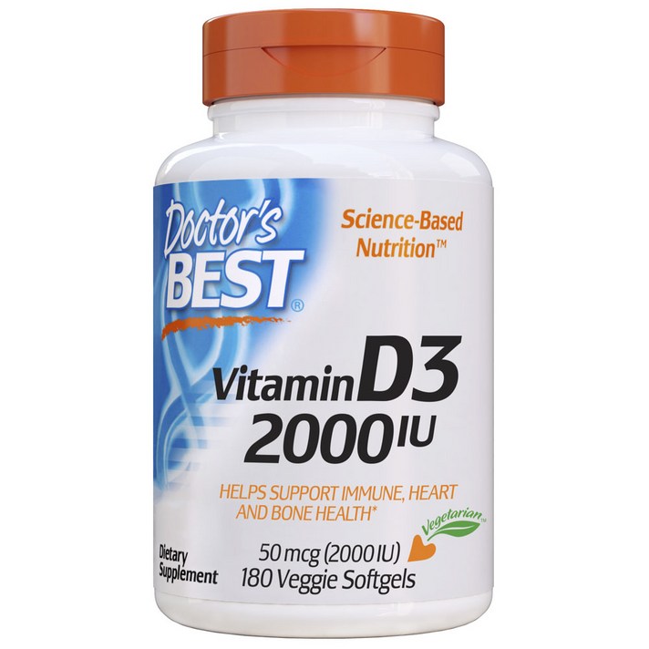 닥터스베스트 비타민 D3 2000IU 베지 소프트젤, 180개입, 1개