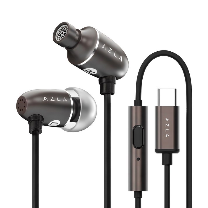 아즈라 DAC 탑재 C타입 유선 이어폰, 단일상품, 건메탈