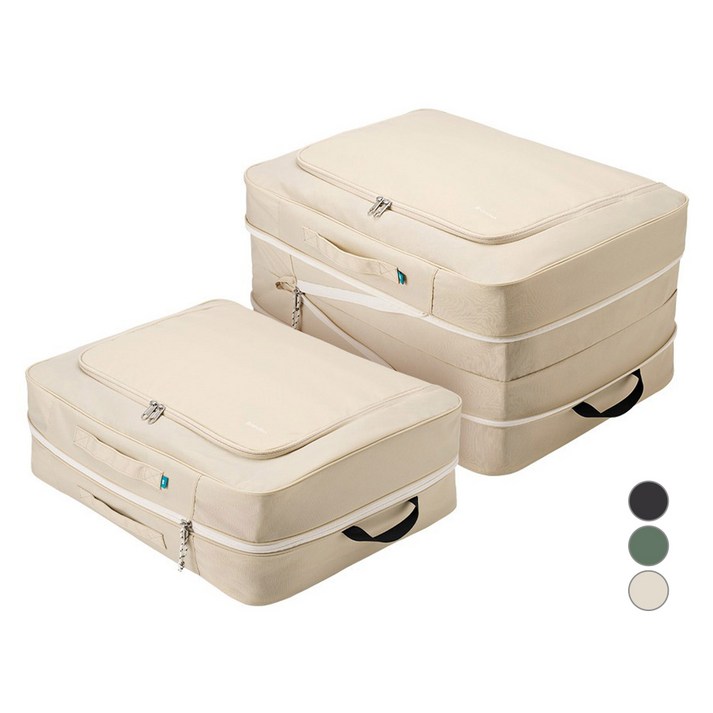 브랜든 2세대 부피순삭 의류 이불 다용도 대형 압축 파우치 2매세트