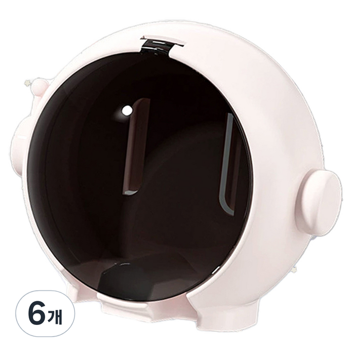 한봄누리 우주인 칫솔걸이 덮개용 부착식, 핑크, 6개