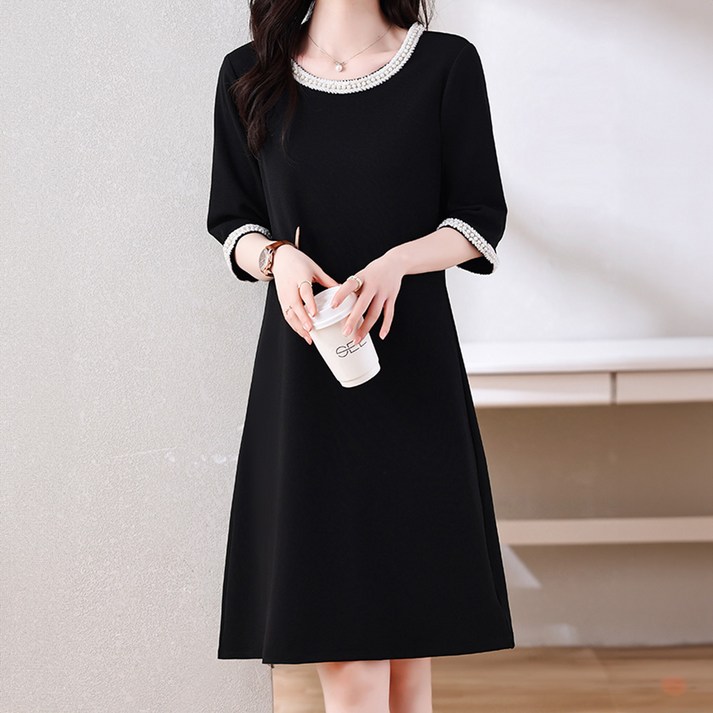 아뗄릭 럭셀 헵번 진주 테일 여름 원피스 10270 빅사이즈 포함